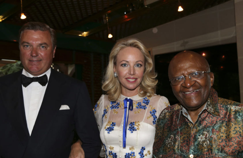 Princes Charles and Camilla of Bourbon with Desmond Tutu