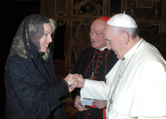 Princess-Camilla-de-Bourbon-two-Sicilies-and-Pope-Francesco